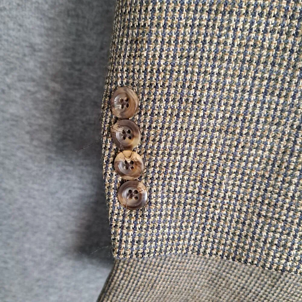 Vintage Chaps Ralph Lauren Men's Wool Blazer Tweed Multicolor 42T Canada FLAW